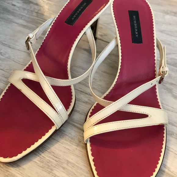 Burberry Patent Leather Strap Slide Sandals - Picture 6 of 8